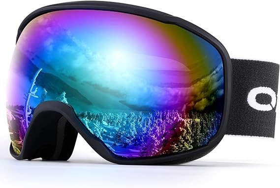 Ski Goggles - Anti-Fog OTG UV Protection Snow/Snowboard Goggles for Men Women Adult Youth-Skiing Snowboarding
