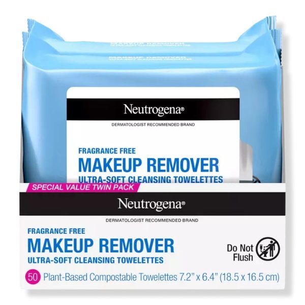 Fragrance-Free Makeup Remover Cleansing Towelettes Twin Pack | Ulta Beauty