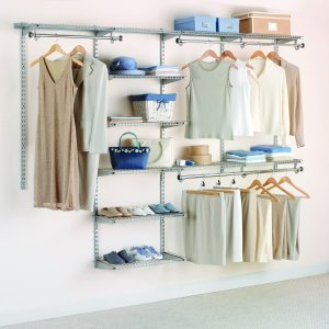 Rubbermaid Configurations Deluxe Custom Closet Organizer System Kit, 4-to-8-Foot
