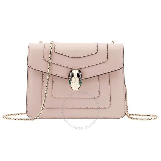 Serpenti Forever Leather Crossbody Bag- Pink