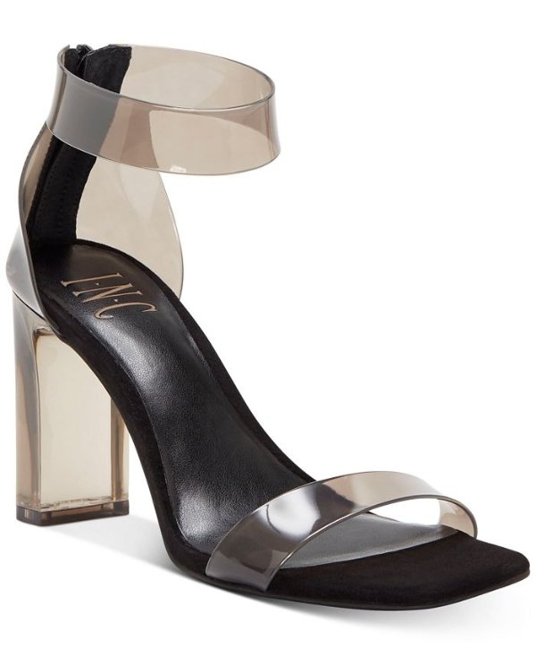 Women's Makenna Two-Piece Clear Vinyl Dress Sandals, Created for Macy's
