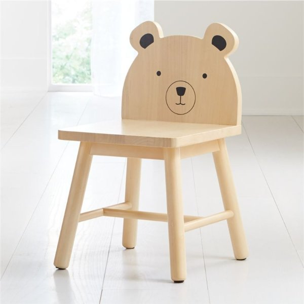 小熊图案儿童木椅