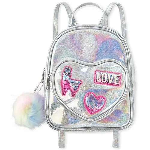Girls Holographic Shakey Llamacorn Mini Backpack