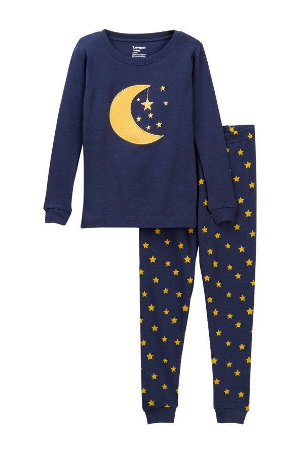 Two-Piece Pajama Moon Stars (Baby, Toddler, Little Boys & Big Boys)