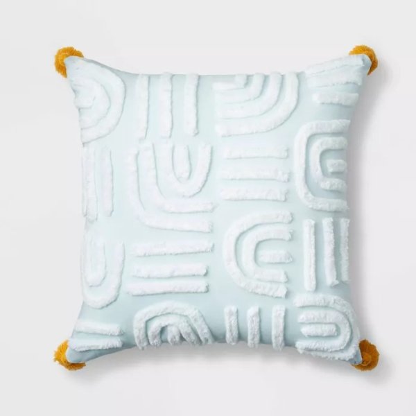 Square Abstract Rainbow Throw Pillow Airy Blue - Pillowfort&#8482;