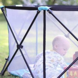 Regalo My Play Portable Playard Indoor and Outdoor with Carry Case and Adjustable/Washable, Teal, 8-Panel @ Amazon