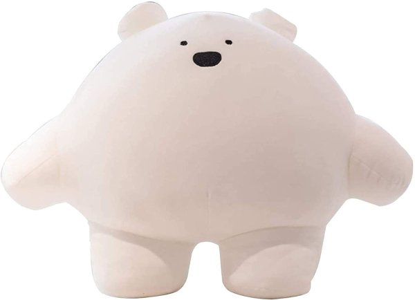 9 inch Cute Bear Plush Stuffed Animal Body Pillow Fat Cartoon Cylindrical Body Pillows for Kids, Super Soft Hugging Toy Gifts for Bedding, Kids Sleeping Nap Kawaii Pillow