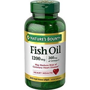 Nature's Bounty Fish Oil 1200 mg Omega-3, 200 Rapid Release Softgels