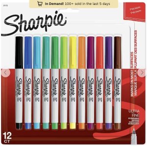 Sharpie Ultra Fine Tip Permanent Markers 12-Pack
