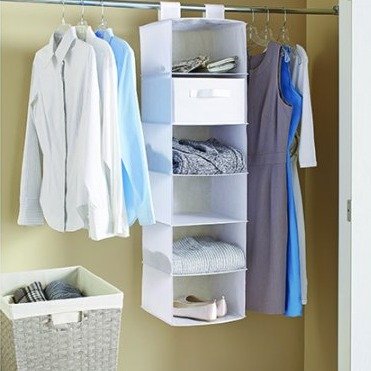 Mainstays White Multifunctional Nonwoven 6-Shelf Closet Organizer, 5 Count
