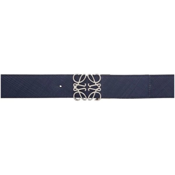 Reversible Blue & Black Anagram Belt