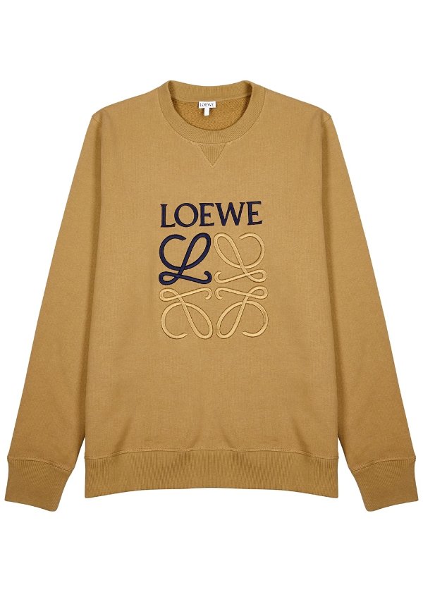 Camel logo-embroidered cotton sweatshirt