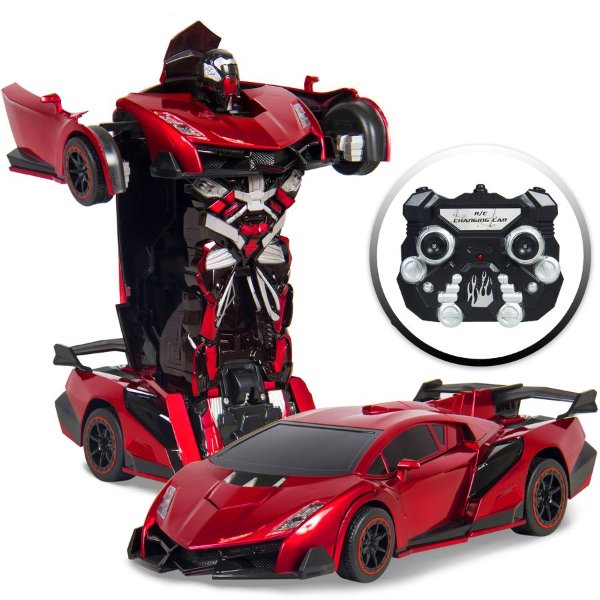 1:16 Scale 2.4GHz Kids Transforming RC Robot Car Toy w/ LED Lights