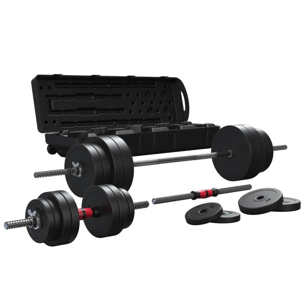 2-in-1 SmartBell Gym, Interchangeable Adjustable Dumbbells and Barbell Weight Set, 100lbs.
