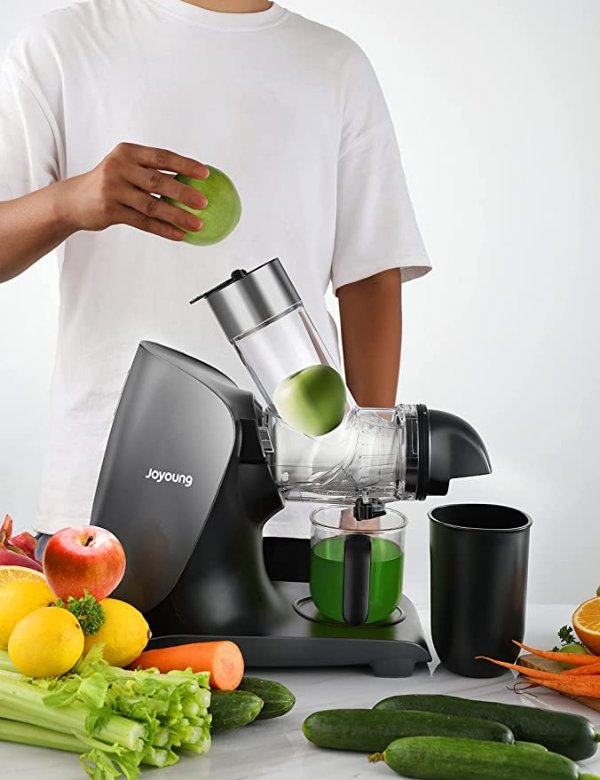 Juicer Machines with Upgraded Ceramic Auger Masticating Juicer up to 90% Juice Yield, Slow Juicer 3 inches Large Feed Chute BPA Free Easy to Clean