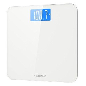 Innotech Digital Bathroom Scale with Easy-to-Read Backlit LCD
