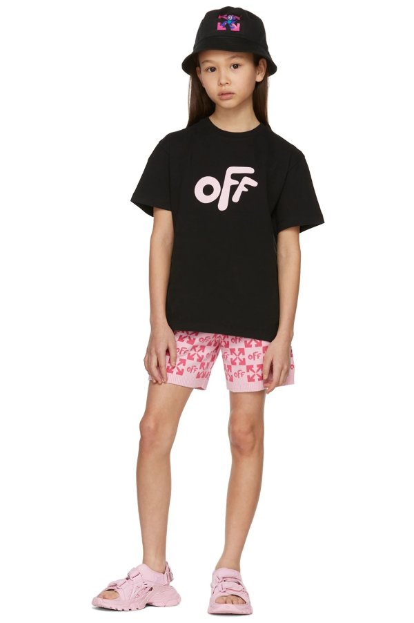 Kids Black & Pink Arrow T-Shirt