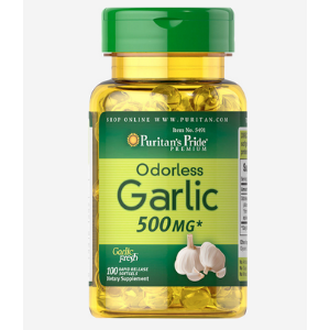 Puritan's Pride Odorless Garlic 500 mg, 100 Softgels
