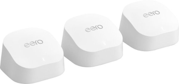 Package - eero - 6+ Dual-Band Mesh Wi-Fi 6 and 6+ Dual-Band Mesh Wi-Fi 6 - White