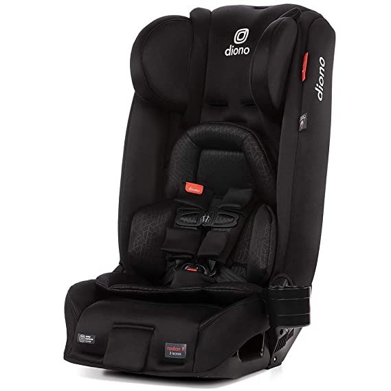 Radian 3RXT, 4-in-1 Convertible Extended Rear and Forward Facing Convertible Car Seat, Steel Core, 10 Years 1 Car Seat, Ultimate Safety and Protection, Slim Design - Fits 3 Across, Jet Black
