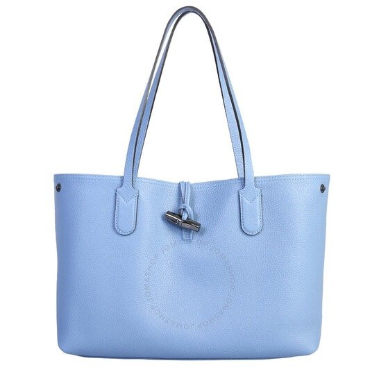 Ladies Roseau Leather Shoulder Bag In Blue