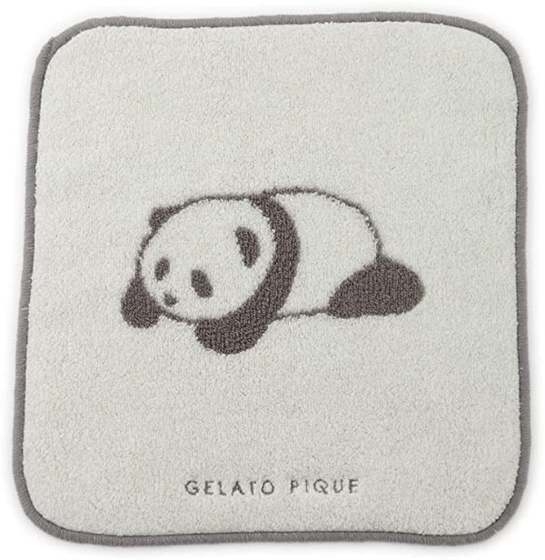 熊猫图案提花毛巾 PWGG222591 女士 OWHT F, 米白色, F