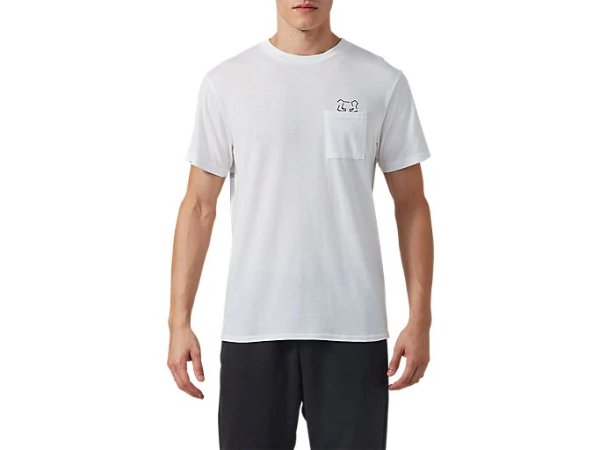 Men's Pocket Short Sleeve Tee | Real White | Short Sleeve Shirts | ASICS