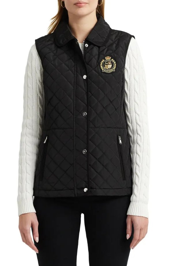 Quilted Snap Front Vest