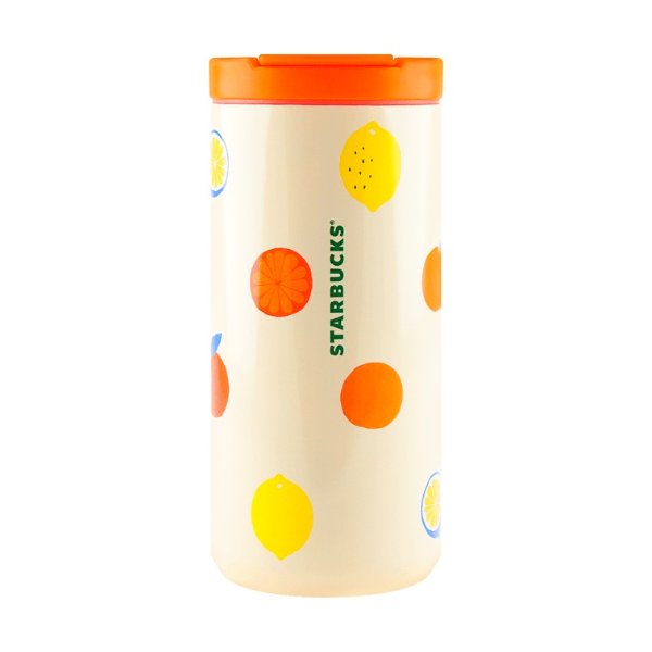 【夏季限定】日本STARBUCKS星巴克 柠檬橘子小鸟图案 保冷保温瓶保温杯子 355ml | 亚米