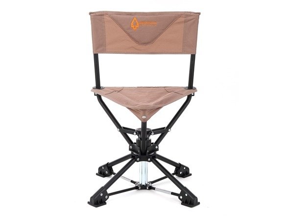 OUTDOOR 360° Degree Swivel Hunting Chair Stool Seat, Perfect for Blinds, No Sink Feet, Supports up to 450lbs, Carrying Case, Steel Frame, Fishing, High-Grade 600D Canvas, USA-Based Support