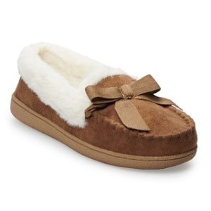 Women's SONOMA Goods for Life™ Basic Microsuede Moccasin Slippers