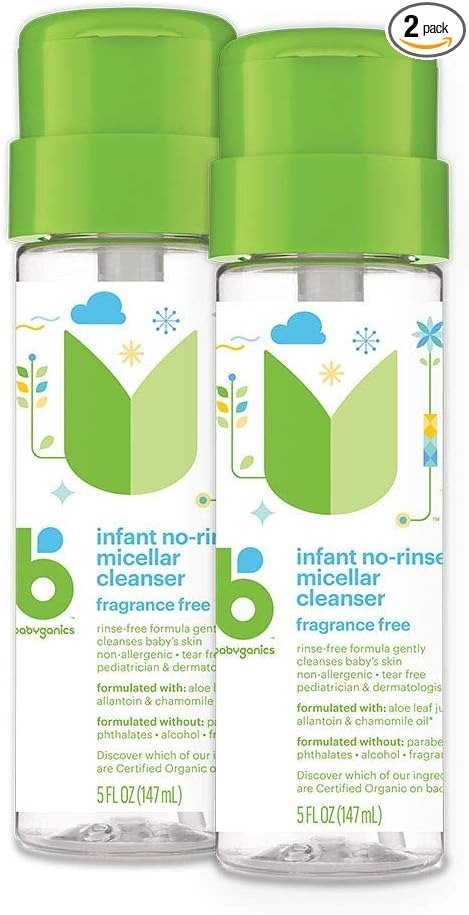 Infant No-Rinse Micellar Cleanser, 5 Fl Oz (Pack of 2)