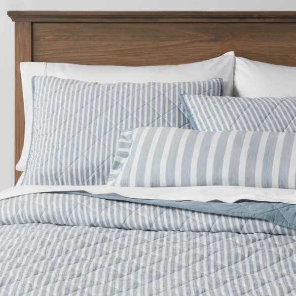 Connelly Stripe Quilt Set Blue - Threshold™