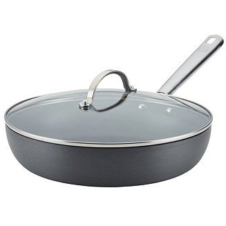 Professional Hard Anodized Nonstick Covered Deep 12" Skillet