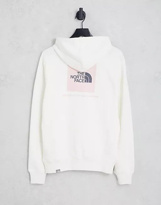 Red Box hoodie in white/pink Exclusive at ASOS