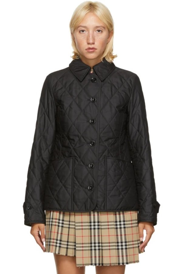 Black Quilted Fernleigh Jacket