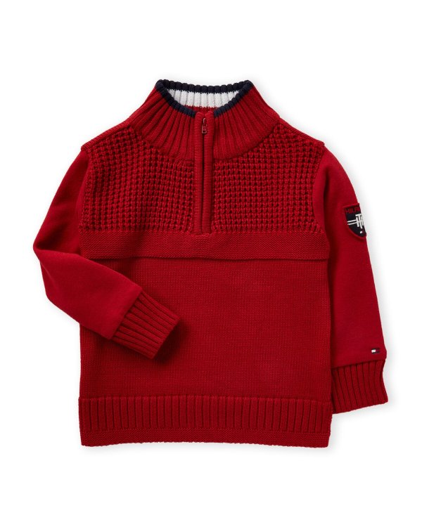 (Toddler Boys) Quarter-Zip Mock Neck Sweater