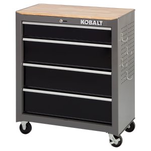 Kobalt 1000 Series 32.5-in x 26.5-in 4-Drawer Friction Steel Tool Cabinet