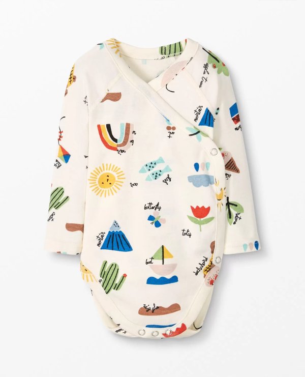 Baby Side Snap Bodysuit In Organic Cotton
