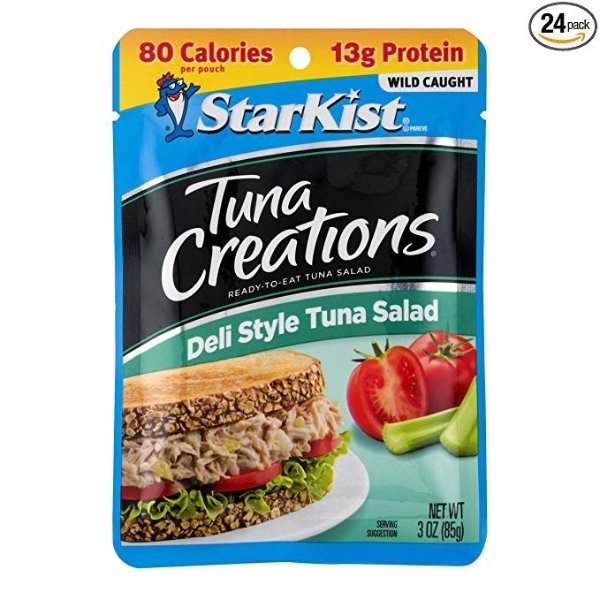 Ready-to-Eat Tuna Salad, Original Deli Style, 3 oz pouch (Pack of 24) (Packaging May Vary)