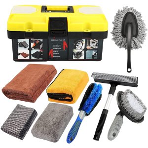 Mofeez 9pcs Car Cleaning Tools Kit Include Tire Brush