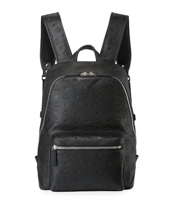 Men's Neo Duke Logo-Embossed Leather Backpack