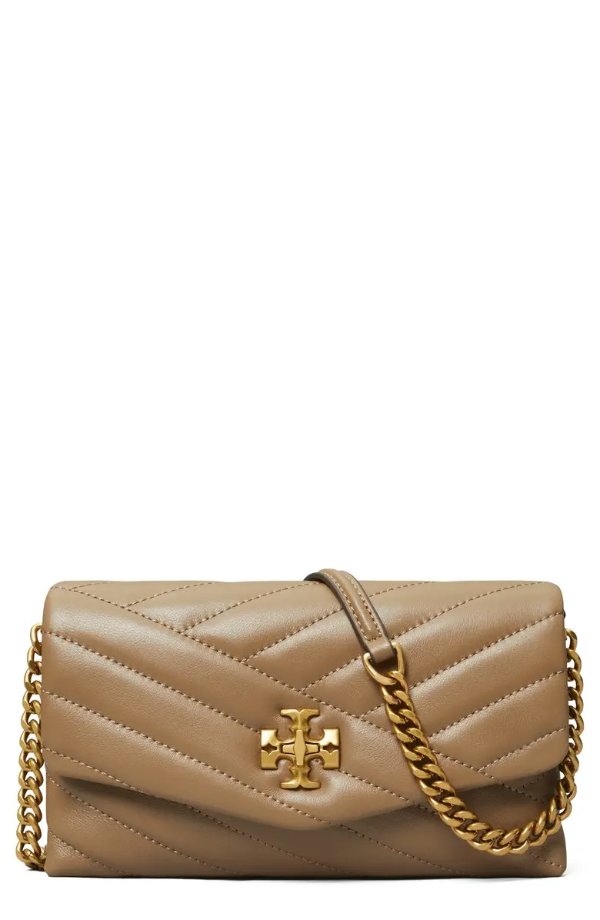 Nordstrom Tory Burch Kira Chevron Quilted Leather Wallet on a Chain $
