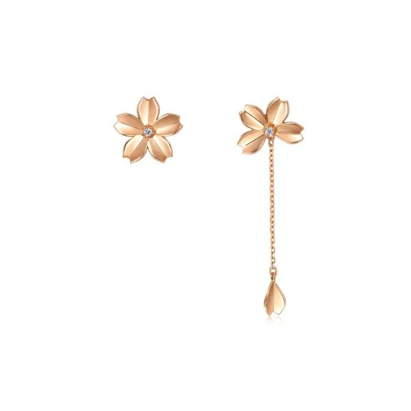 Journey 'Ryokou' 18K Rose Gold Diamond Earrings | Chow Sang Sang Jewellery eShop