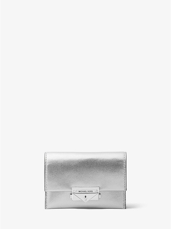 Cece Small Metallic Leather Wallet