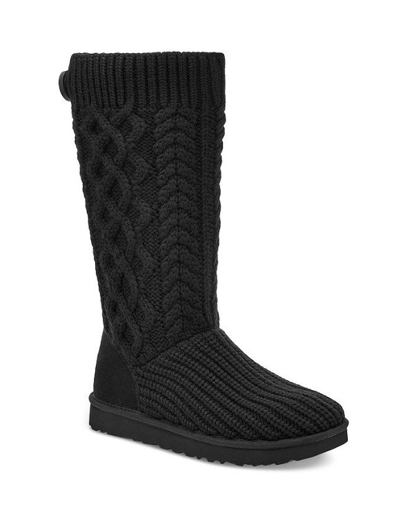Women's Classic Cardi Cable Knit Tall Boots