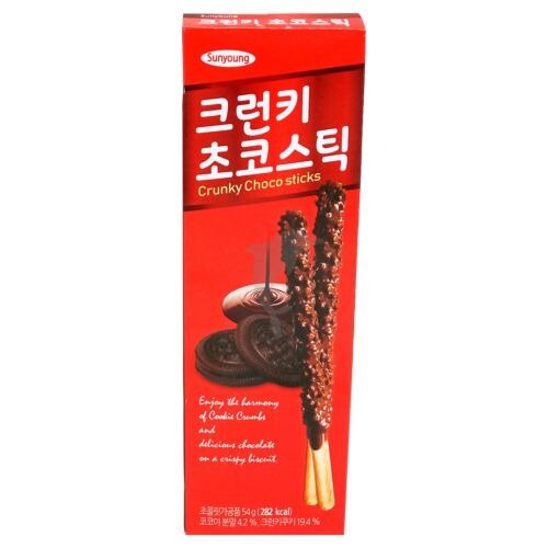 韩国Sunyong 爆炸糖巧克力棒饼干 54g