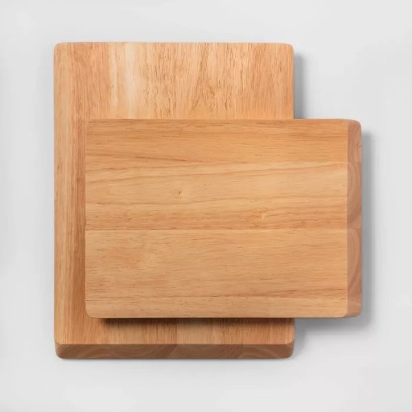 2pc Nonslip Wood Cutting Board Set - Made By Design&#8482;