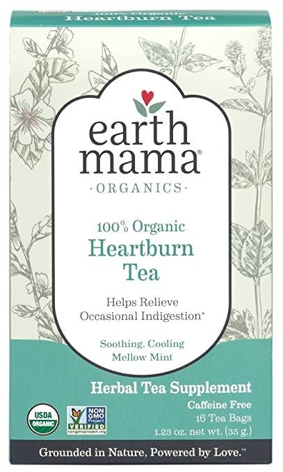 Organic Heartburn Tea Bags for Occasional Pregnancy Heartburn, 16-Count