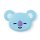 Official Merchandise by Line Friends - KOYA Character Silicon Hand Mirror, Blue